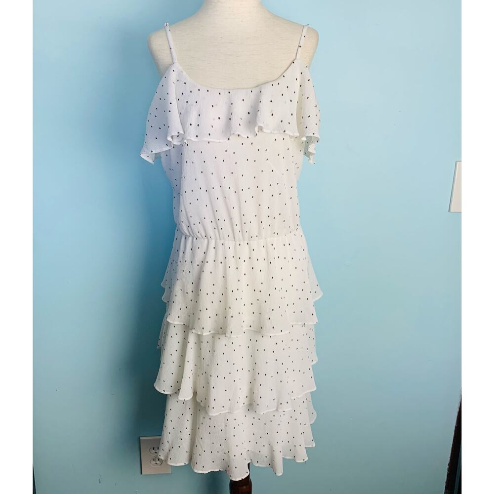 NWT Parker Dot Ruffle Slip Dress - Picture 2 of 9
